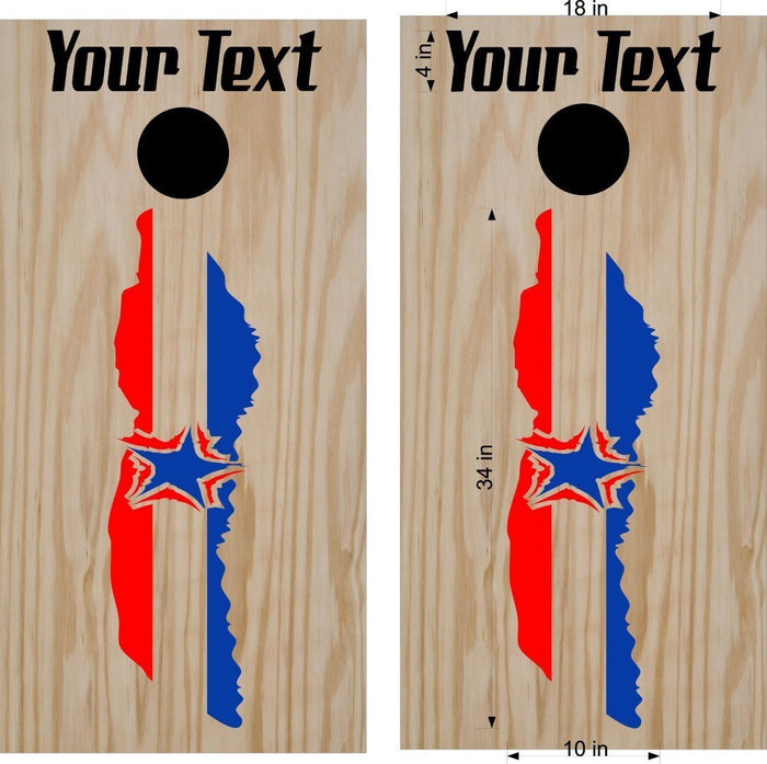 Patriotic USA Cornhole Board Decals - American Flag Stickers for Fun Outdoor Games Sticker Chef