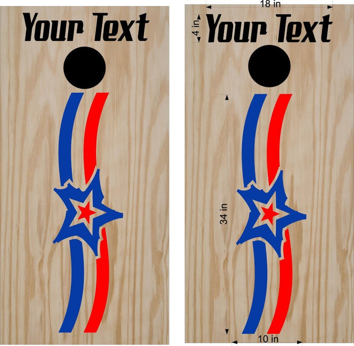 Patriotic USA Cornhole Board Decals - Flag Stickers for Fun Outdoor Games Sticker Chef