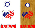 Patriotic USA Flag Vinyl Decal Sticker for Cornhole Boards Sticker Chef