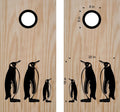 Penguin-Themed Cornhole Board Decals - Fun Bean Bag Toss Stickers