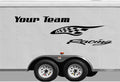 Personalized Checkered Racing Stripe Vinyl Decal for Trailers - Custom Text Sticker Sticker Chef