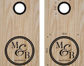 Personalized Family Initials Monogram Decal Sticker for Cornhole Game