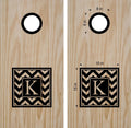 Personalized Family Name Monogram Decal for Cornhole Game - Custom Bean Bag Toss Sticker