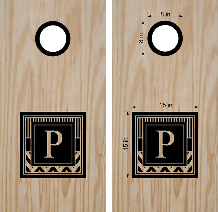 Personalized Monogram Decal for Cornhole Game - Custom Family Name Bean Bag Toss Decoration