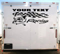Personalized Skull Racing Team Vinyl Decal for Trailers - Custom Sticker Design Sticker Chef