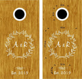 Personalized Wedding Cornhole Decals with Monogram Sticker for Custom Decor