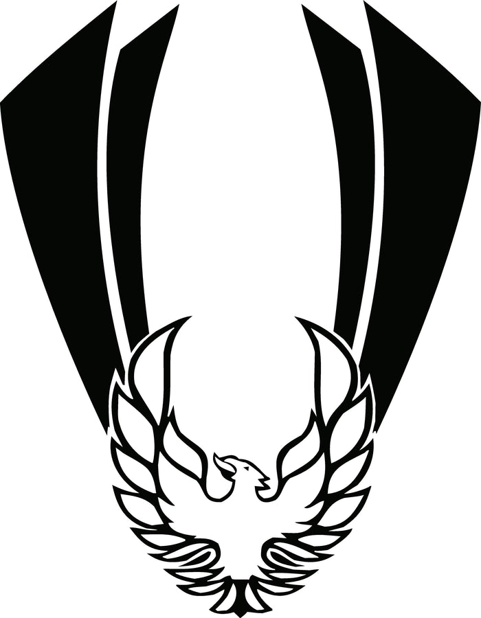 Phoenix Firebird Hood Decal - Racing Stripe Vinyl Graphic 28" x 36"