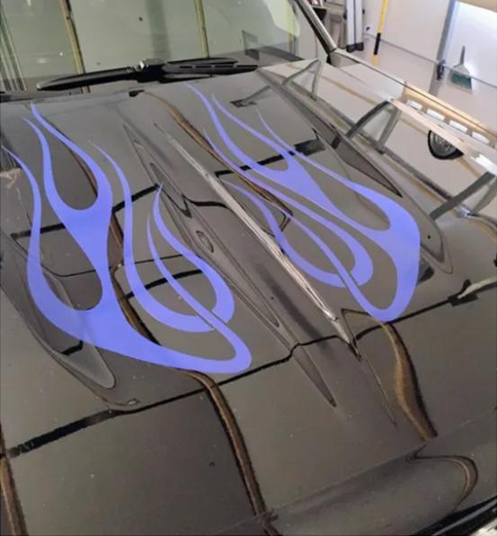 Phoenix Firebird Hood Decal - Racing Stripe Vinyl Graphic 28" x 36"