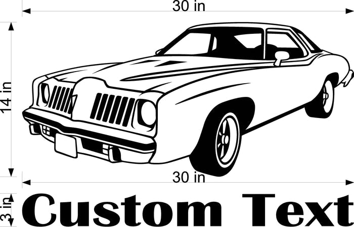 Pontiac Classic Wall Decal - Classic Car Auto Stickers Man Cave Boys Room Décor