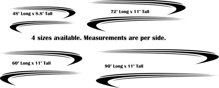 Pontoon Boat Replacement Decals - Stripe Design for Camping Trailers  RVs - TSW06 Set RV Camper Decal – Premium Vinyl
