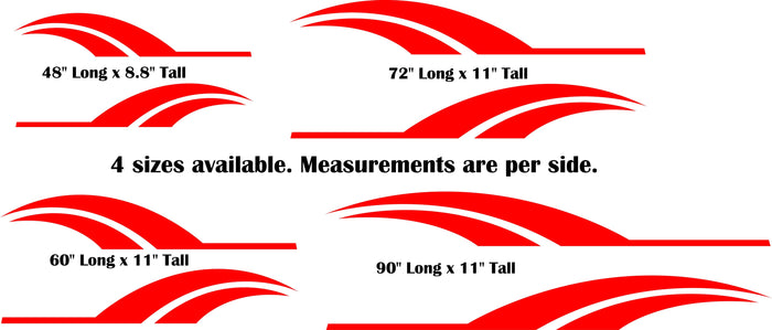 Pontoon Boat Stripe Decals for RVs and Campers - TSW12 Replacement Set RV Camper Decal – Premium Vinyl