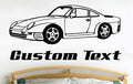 Porsche 911 Race Car Wall Decal - Performance Sports Car Vinyl Stickers Man Cave Boys Room Décor