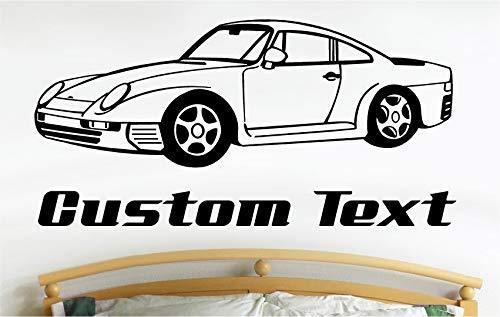 Porsche 911 Race Car Wall Decal - Performance Sports Car Vinyl Stickers Man Cave Boys Room Décor