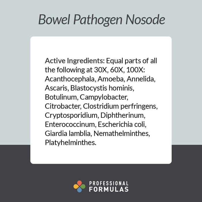 Professional Formulas Bowel Pathogen Nosode Ingredients