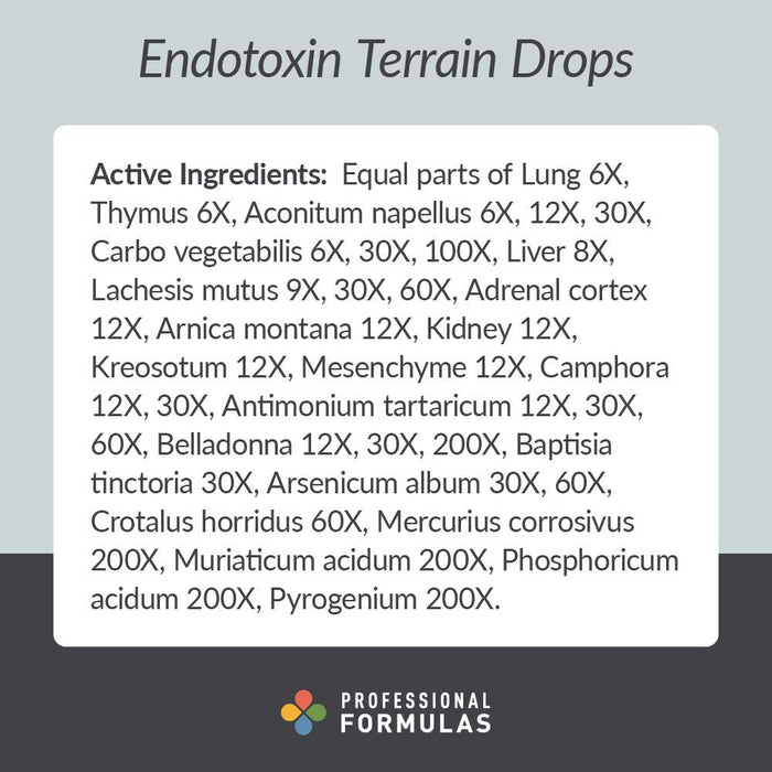 Professional Formulas Endotoxin Terrain Drops Ingredients