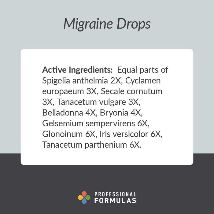 Professional Formulas Migraine Drops Ingredients