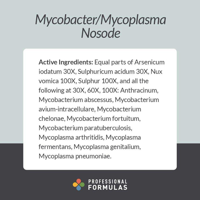 Professional Formulas Mycobacter/Mycoplasma Nosode Ingredients