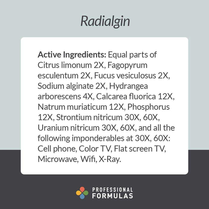 Professional Formulas Radialgin Ingredients