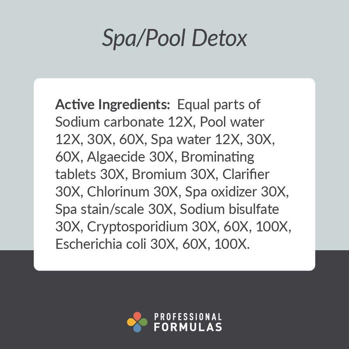 Professional Formulas Spa/Pool Detox Ingredients