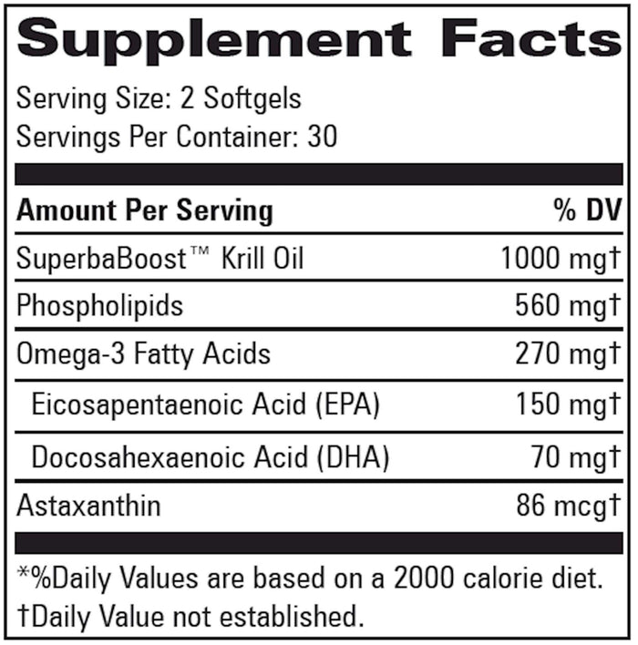 Progressive Laboratories Krill Ultra Ingredients
