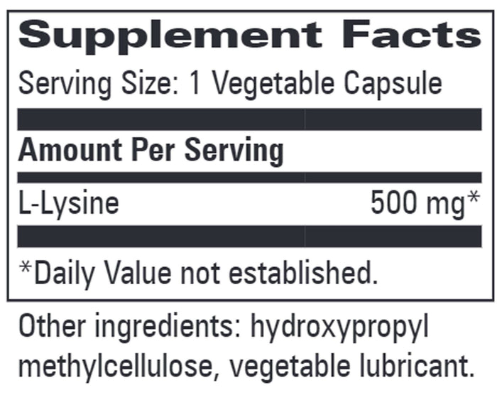 Progressive Laboratories L-Lysine Ingredients