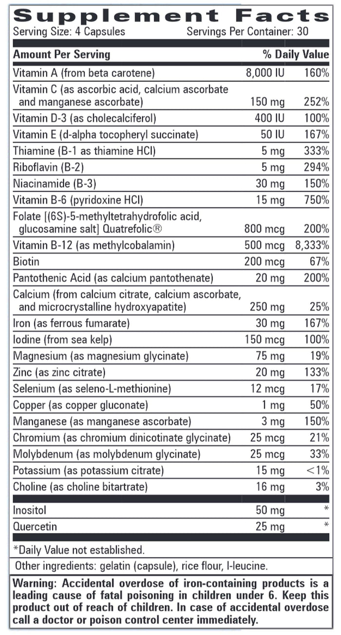 Progressive Laboratories Prenatal Multiple Ingredients
