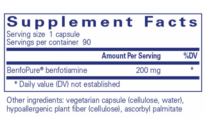 Pure Encapsulations BenfoMax Ingredients