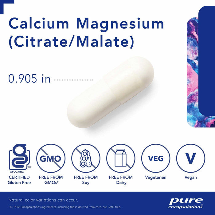 Pure Encapsulations Calcium Magnesium (Citrate/Malate) Capsules