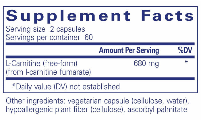 Pure Encapsulations l-Carnitine Fumarate Ingredients