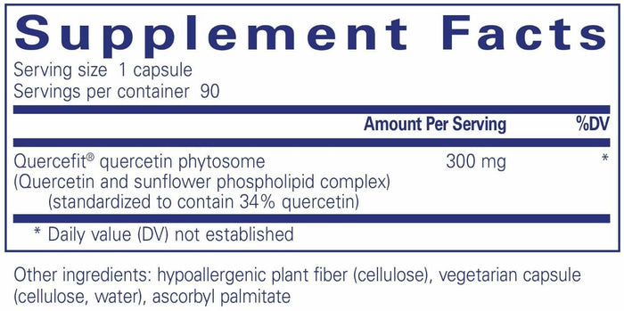 Pure Encapsulations Quercetin UltraSorb Ingredients