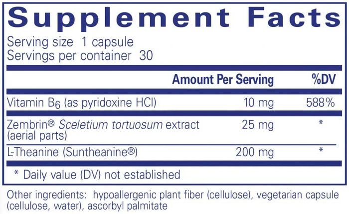Pure Encapsulations Rapid Calm Ingredients