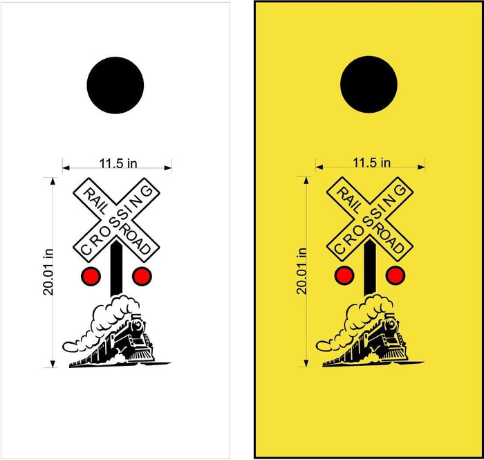 Railroad Crossing Vinyl Decal Sticker for Cornhole Boards Sticker Chef