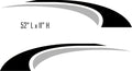 Replacement Camper Decals for Pontoon Boat  RV - SW14 Swoosh Design