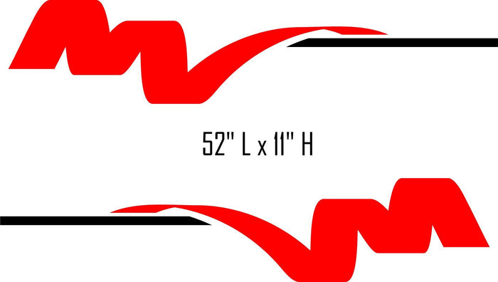 Replacement Camper Decals for Pontoon Boats  RVs - Stylish Swoosh Design SW15