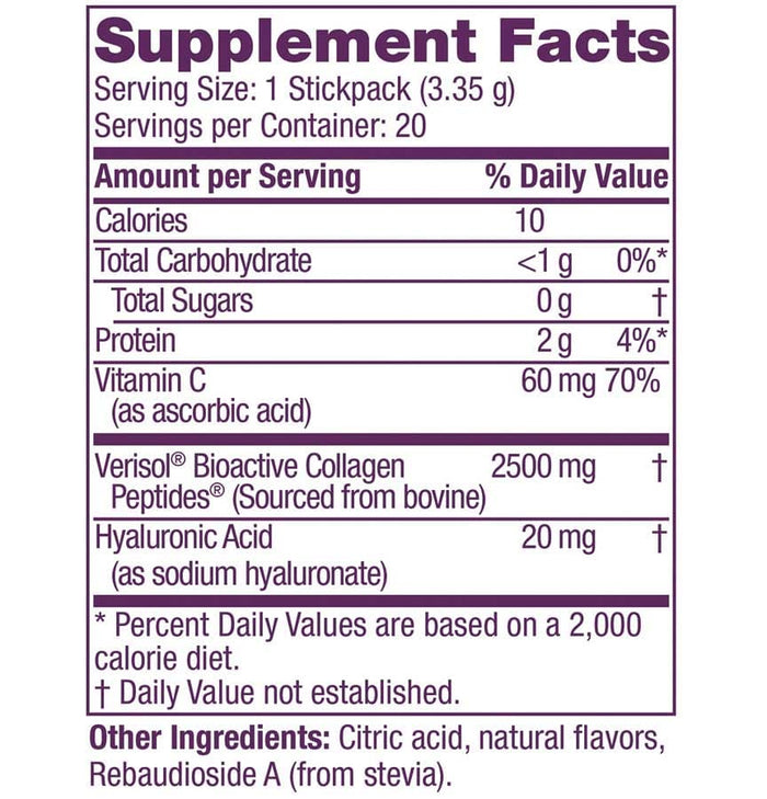 Reserveage Collagen Candy Sour Apple Collagen Treat Ingredients