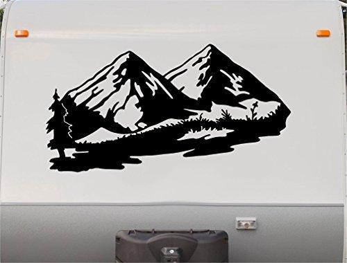 Rocky Mountains RV Camper Vinyl Decal Sticker - Adventure Decoration