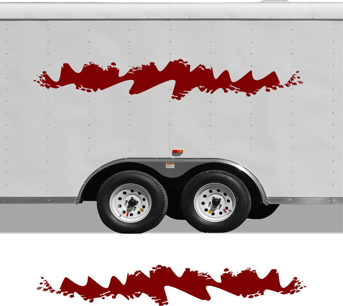RV Camper 2-Color Vinyl Stripe Decal Set CB01 two-color vinyl stripe decal for RV camper motorhome trailer