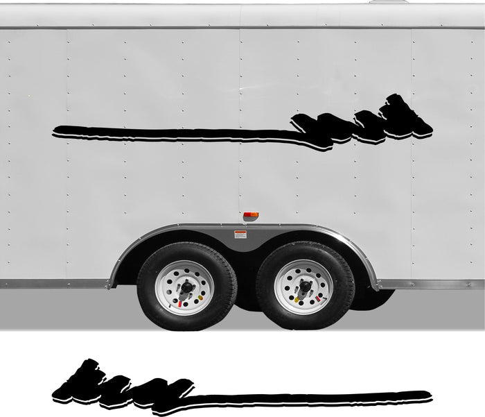 RV Camper 2-Color Vinyl Stripe Decal Set CB02 two-color vinyl stripe decal for RV camper motorhome trailer