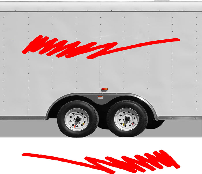 RV Camper 2-Color Vinyl Stripe Decal Set CB04 two-color vinyl stripe decal for RV camper motorhome trailer