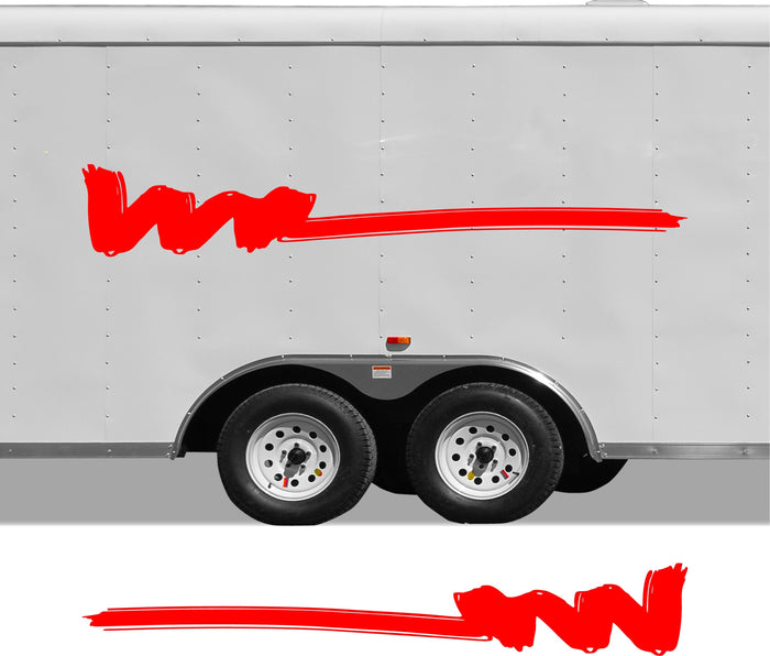 RV Camper 2-Color Vinyl Stripe Decal Set CB05 two-color vinyl stripe decal for RV camper motorhome trailer