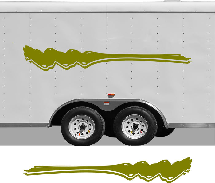 RV Camper 2-Color Vinyl Stripe Decal Set CB06 two-color vinyl stripe decal for RV camper motorhome trailer