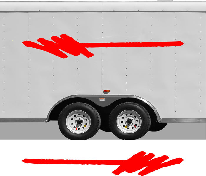 RV Camper 2-Color Vinyl Stripe Decal Set CB08 two-color vinyl stripe decal for RV camper motorhome trailer