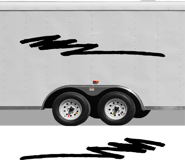 RV Camper 2-Color Vinyl Stripe Decal Set CB09 two-color vinyl stripe decal for RV camper motorhome trailer