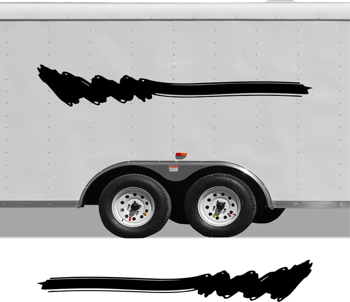RV Camper 2-Color Vinyl Stripe Decal Set CB10 two-color vinyl stripe decal for RV camper motorhome trailer