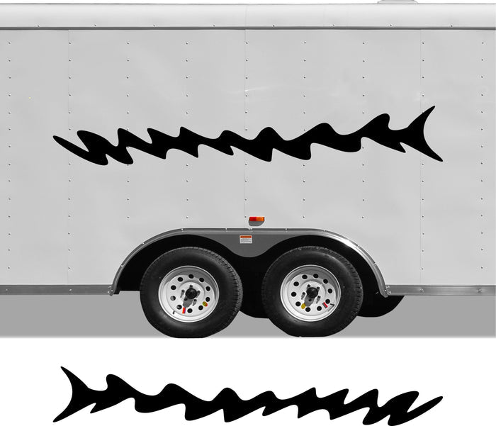 RV Camper 2-Color Vinyl Stripe Decal Set CB14 two-color vinyl stripe decal for RV camper motorhome trailer