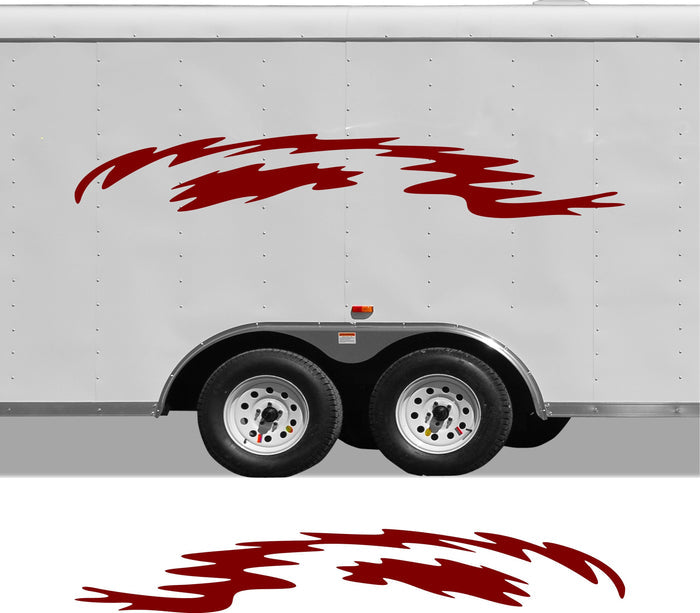 RV Camper 2-Color Vinyl Stripe Decal Set CB15 two-color vinyl stripe decal for RV camper motorhome trailer