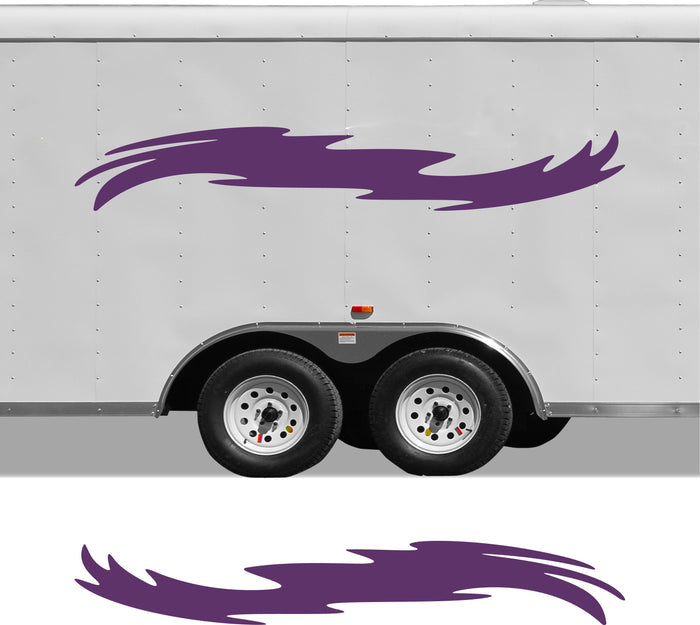 RV Camper 2-Color Vinyl Stripe Decal Set CB16 two-color vinyl stripe decal for RV camper motorhome trailer