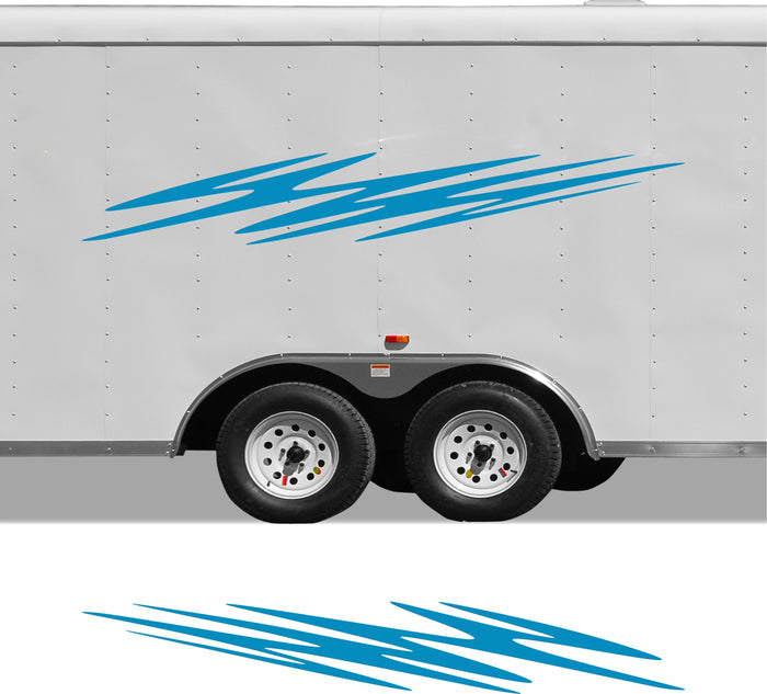 RV Camper 2-Color Vinyl Stripe Decal Set CB17 two-color vinyl stripe decal for RV camper motorhome trailer