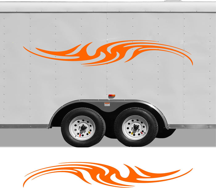 RV Camper 2-Color Vinyl Stripe Decal Set CB18 two-color vinyl stripe decal for RV camper motorhome trailer