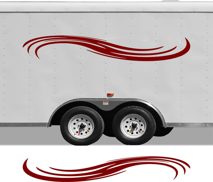 RV Camper 2-Color Vinyl Stripe Decal Set CB19 two-color vinyl stripe decal for RV camper motorhome trailer
